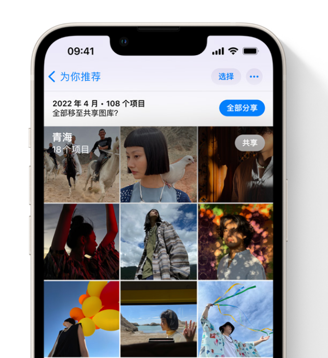 长丰苹果维修网点分享在 iPhone 上使用共享图库 