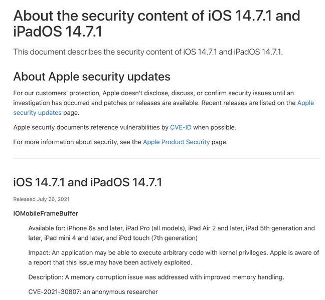 长丰苹果手机维修分享iOS 14.7.1 正式版更新内容及升级方法 